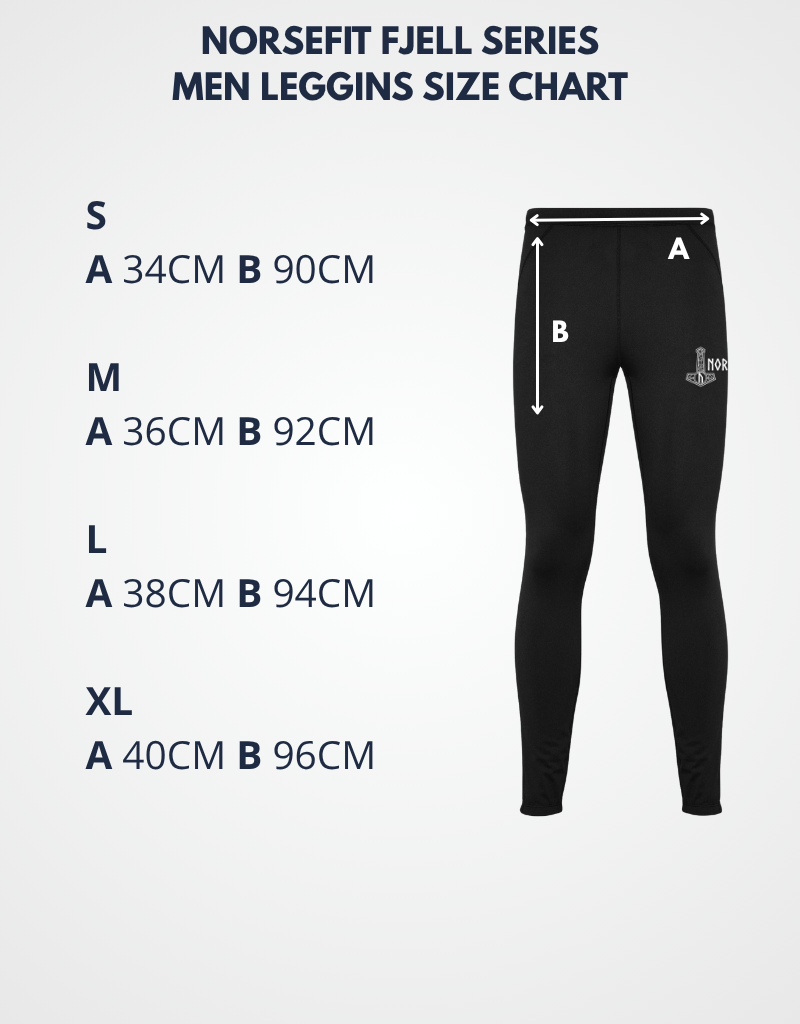 Norsefit FJELL Men’s Running Leggins – Black