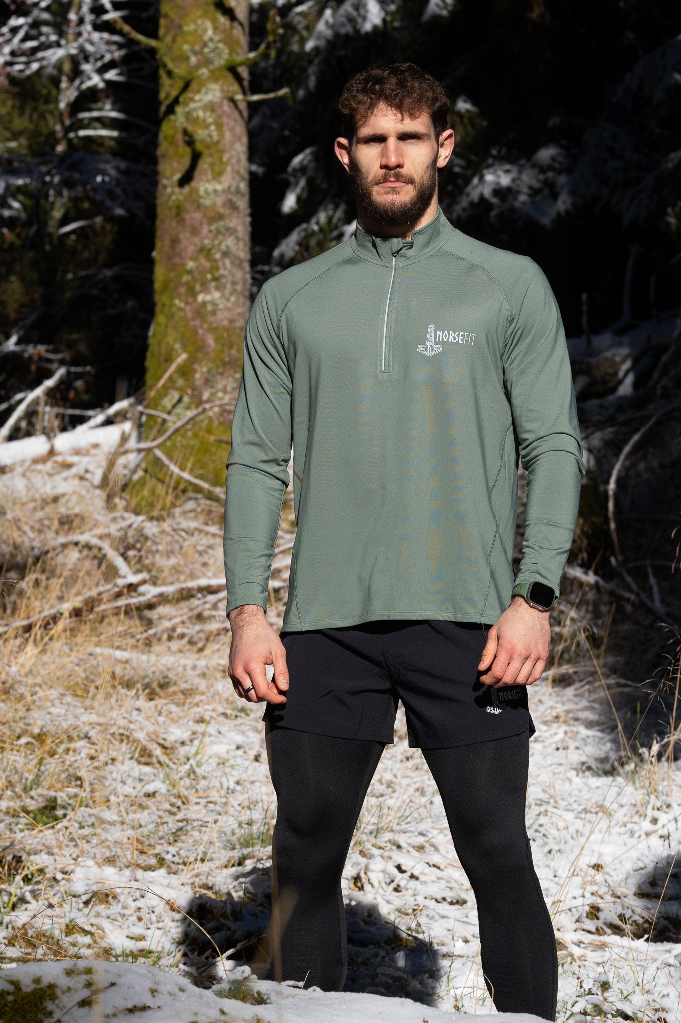 Norsefit FJELL Men’s Technical Sweatshirt – Laurel Green